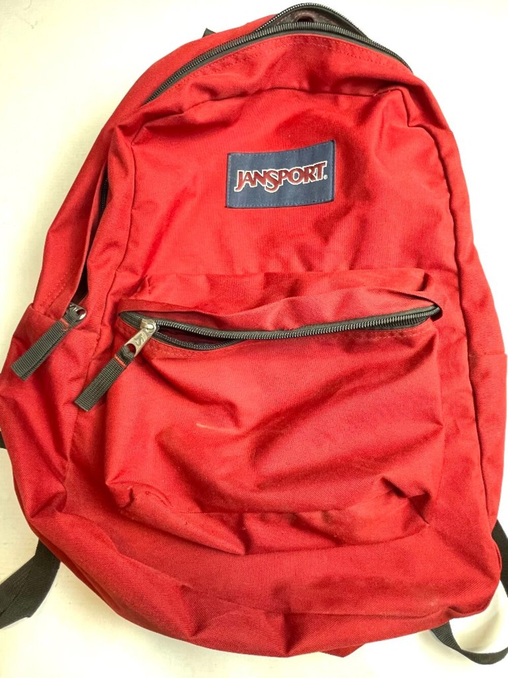 JanSport Red Backpack Daypack School Travel Bag with Padded Straps